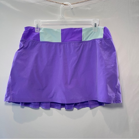 Lululemon Purple/Aqua Pacesetter Skirt - Size 10 Tall - Picture 1 of 11